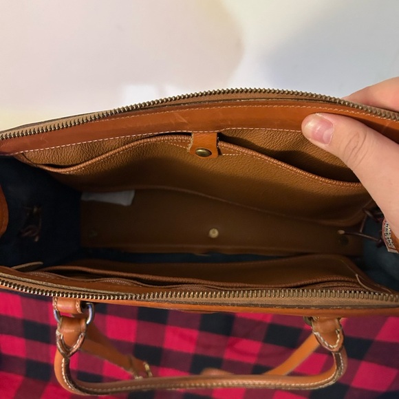 Dooney & Bourke Black and Tan Crossbody Bag with Adjustable Strap - Picture 3 of 4